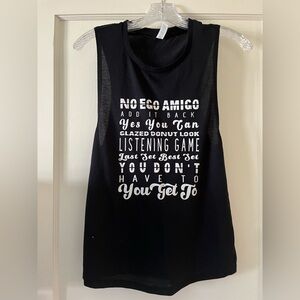 Peloton Jess Sims Black Quote Sleeveless Top